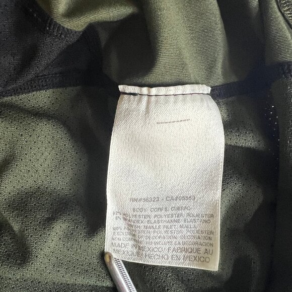 NIKE Dri-Fit Long Sleeve Pro Combat Shirt Olive Army Green & Black | Size L - Picture 9 of 9